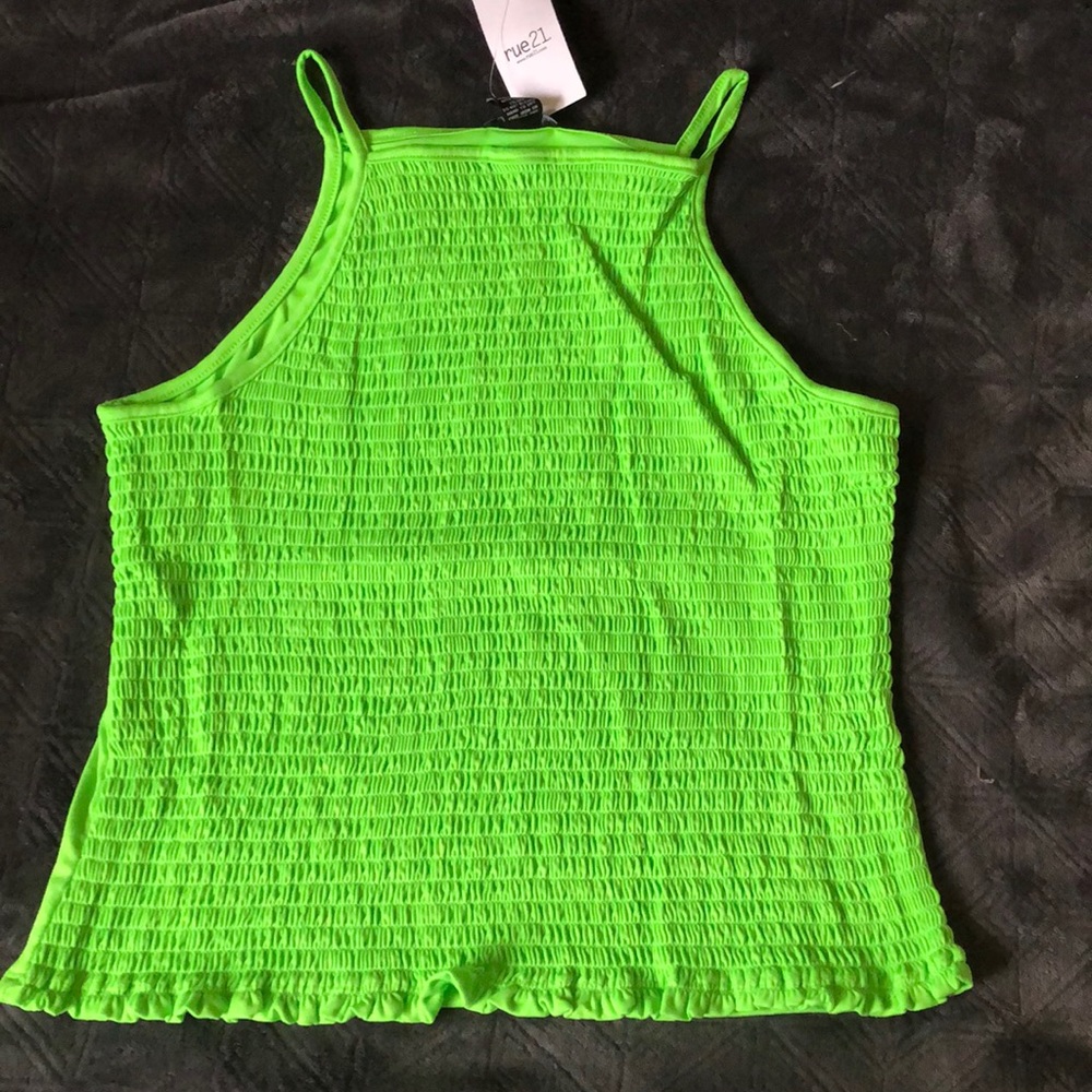Bright green top
